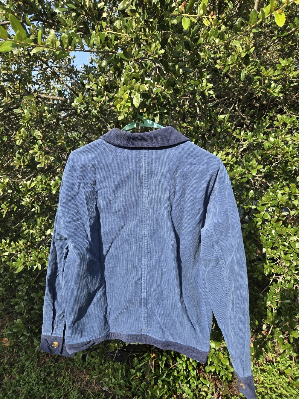 Brixton Two-Tone Blue Corduroy Chore Jacket Women's Medium M - Picture 2 of 4